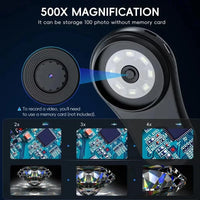 Thumbnail for Pocket Microscope 500X - Liten og kraftig - håndholdt forstørrelsesglass