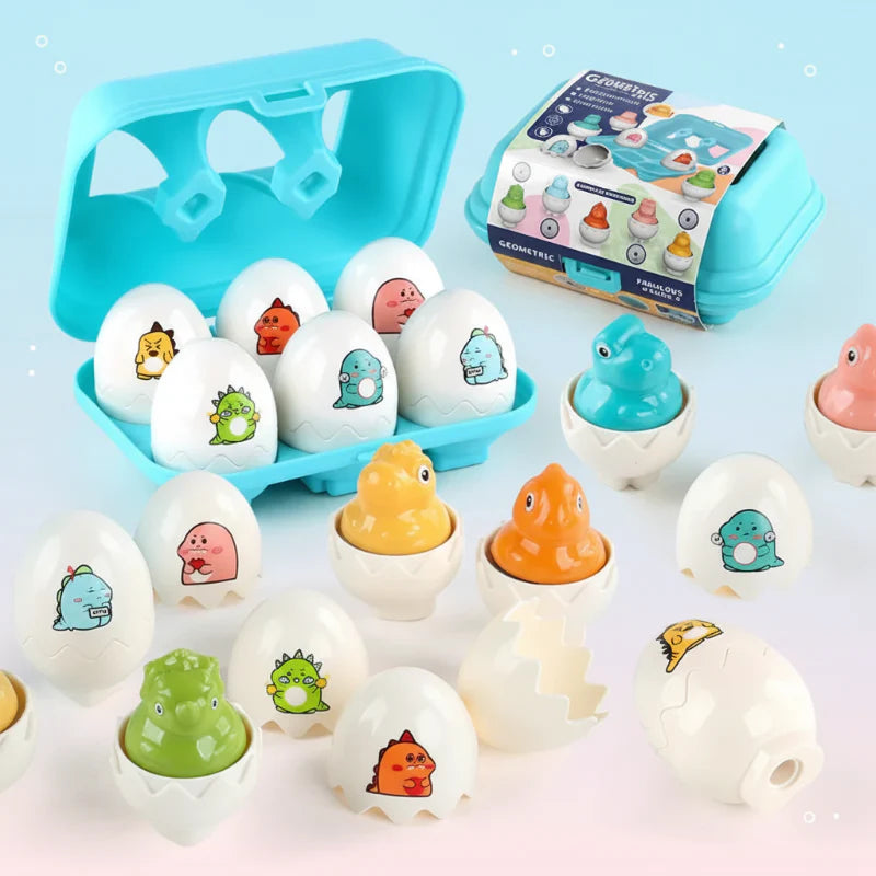 Montessori 3D Eggs Puzzle – En morsom påskeaktivitet – Eggesorteringsspill