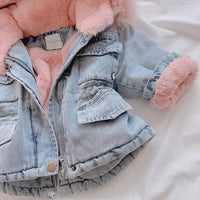 Thumbnail for FurDream – Denim Look – Vinterjakke med hette