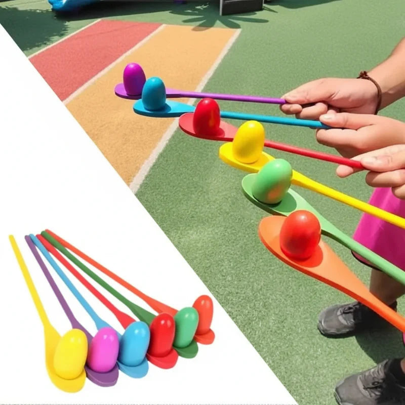 Wooden Egg Spoon Game – Motorikk og læring – Eggeløp og balansespill