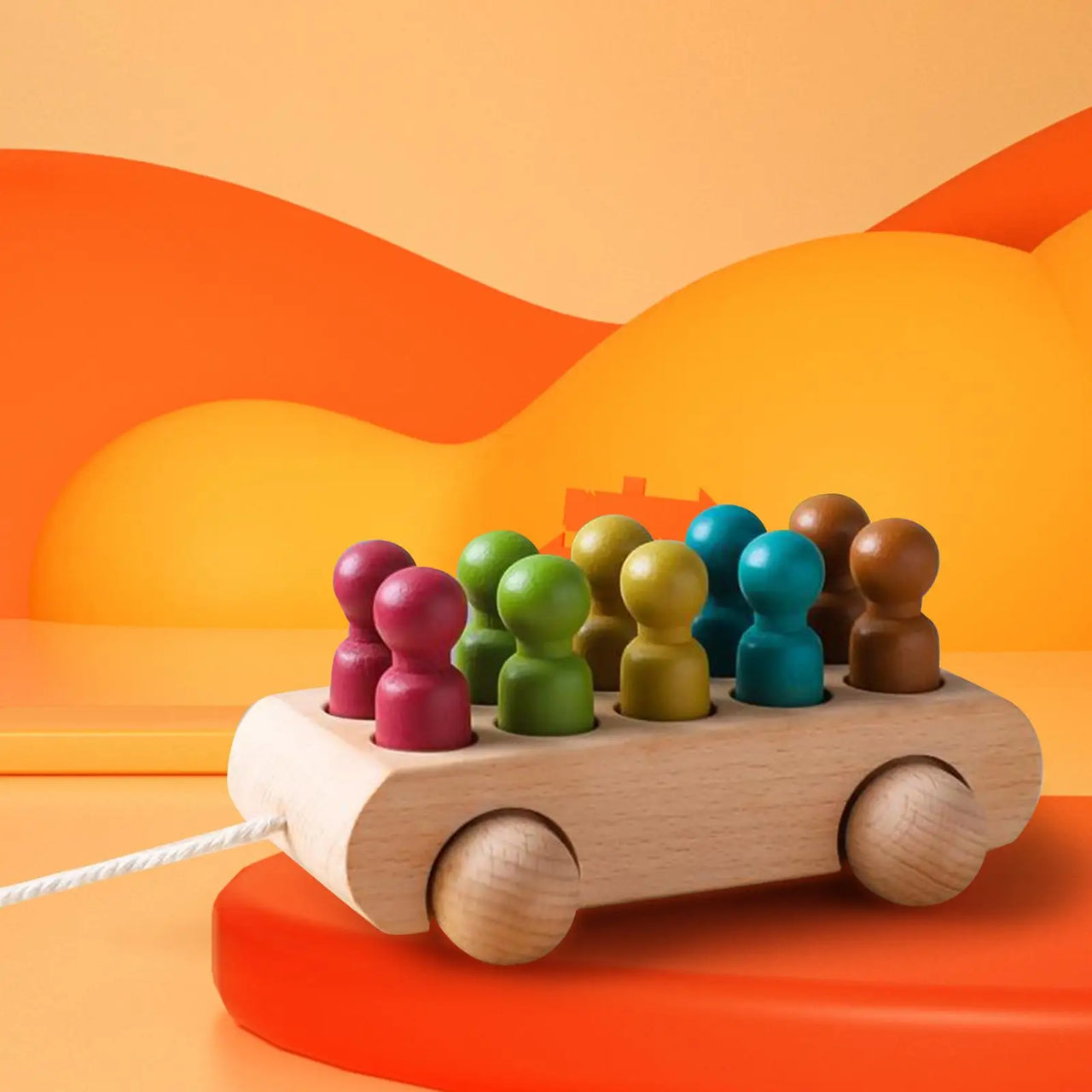 Pop & Roll – Motoriske ferdigheter og fantasi – Dukkebilsett i tre