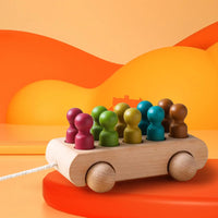 Thumbnail for Pop & Roll – Motoriske ferdigheter og fantasi – Dukkebilsett i tre