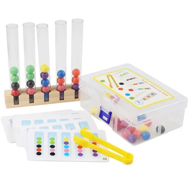 Tube Clip Beads™ - Smart Hjernetrim - Fargelæring og ferdighetsutvikling