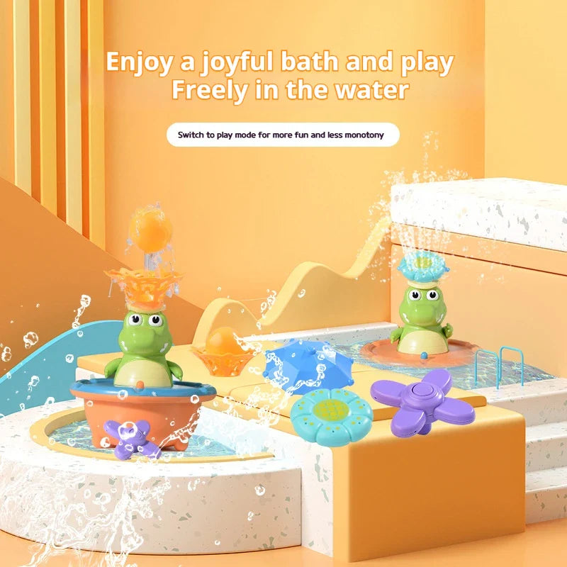 Light Up Crocodile Bath Toy – Interaktivt & vannmoro – Krokodil-fontene badeleker