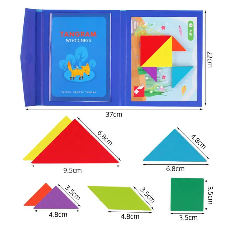 Woods™ - Oppmuntre til logisk tenkning - Tangram-puslespill i tre