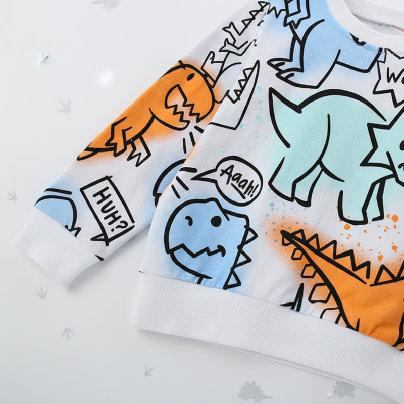 Kids Dinosaur Sweatshirt – Komfort og stil – Dino barnegenser