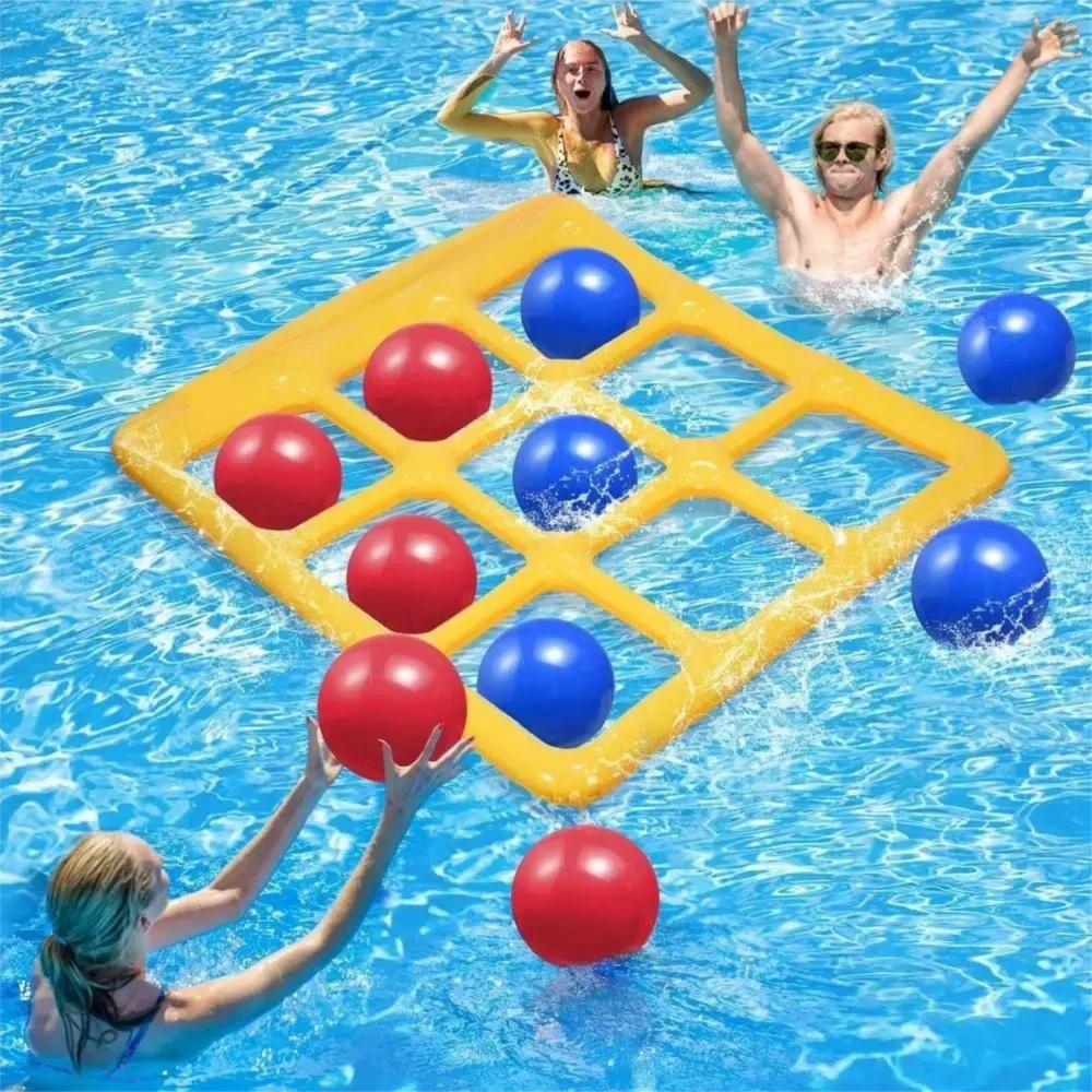 Pool Tic Tac Toe – Fargerikt og morsomt - Pool-lekesett med fire på rad