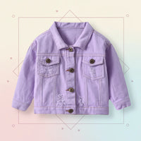Thumbnail for Candy Color-jeansjakke – Lett denimjakke for barn