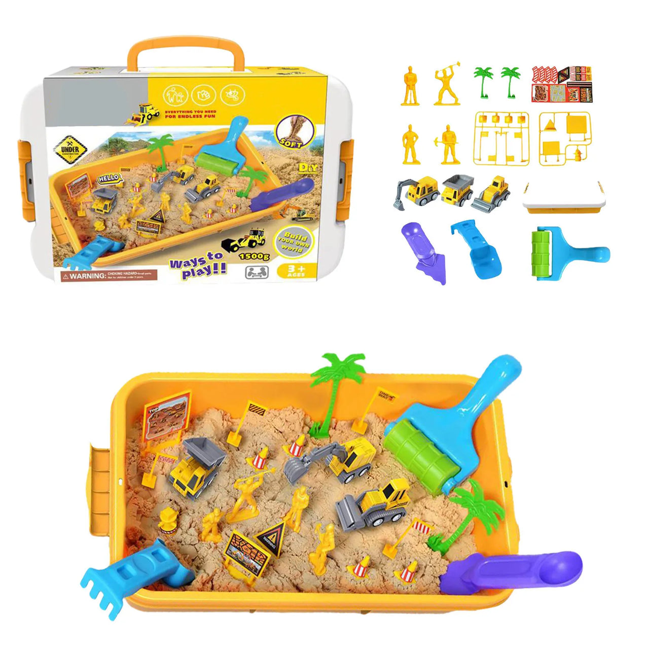 Sand Works – Graving og konstruksjon – Kinetisk sandlekesett