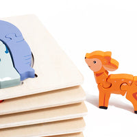Thumbnail for Animal Puzzle – Oppdag og lær – Tegneseriepuslespill i tre