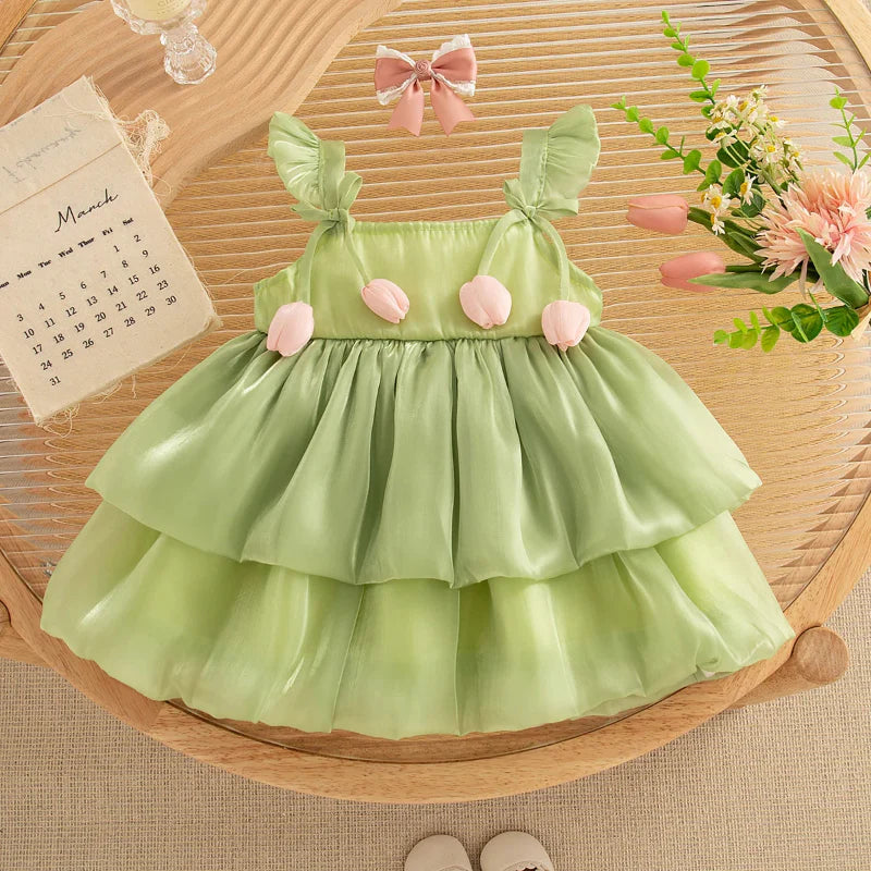 Tulip Mesh Dress – Elegant og komfortabel – barnekjole