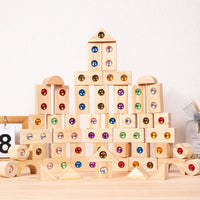 Thumbnail for Rainbow Gem Stacking Blocks – Kreativt og lærerikt – Sett med treklosser til å stable