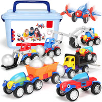 Thumbnail for Magnetic Cars™ – Magnetisk byggeglede - Lekesett med magnetiske kjøretøy