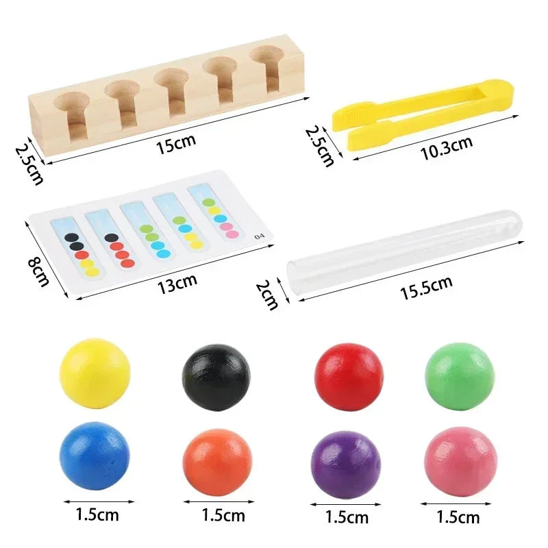 Tube Clip Beads™ - Smart Hjernetrim - Fargelæring og ferdighetsutvikling