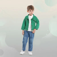 Thumbnail for Candy Color-jeansjakke – Lett denimjakke for barn