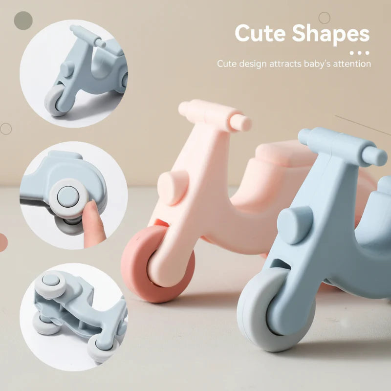 Montessori Silicone Toy Car – Sikker og tyggevennlig – Tygge- og leketøy i silikon i form av et kjøretøy