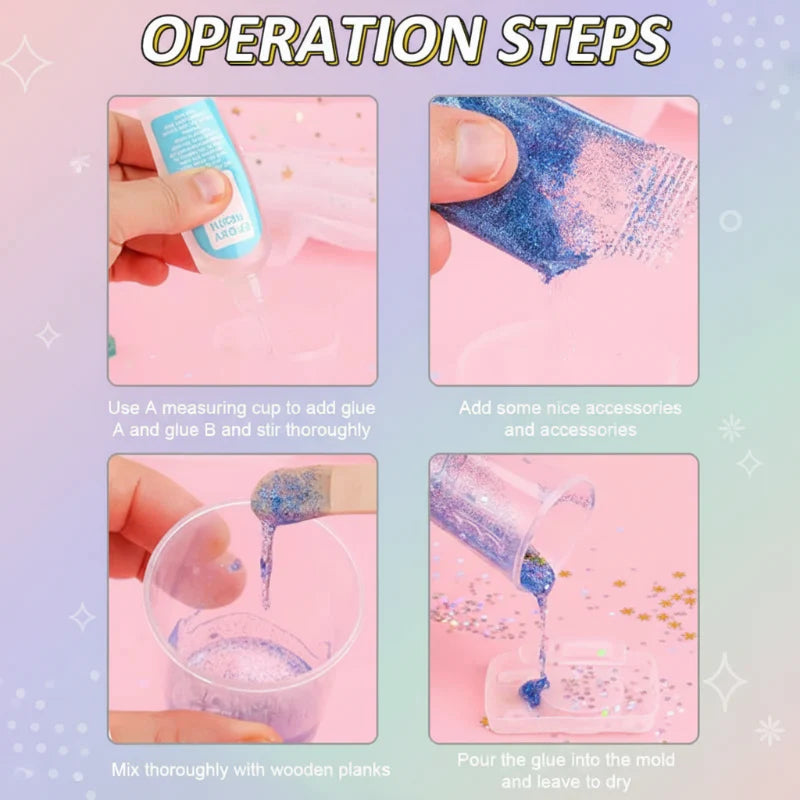 DIY Crystal Keychain Kit – Kreativt og lekent – Nøkkelring-håndverkssett