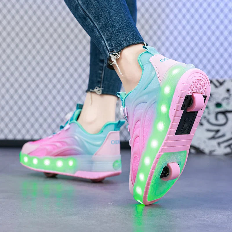 Light-Up Skate Shoes – LED & Komfortable – Selvlysende rullesko