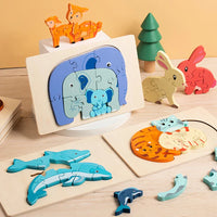 Thumbnail for Animal Puzzle – Oppdag og lær – Tegneseriepuslespill i tre
