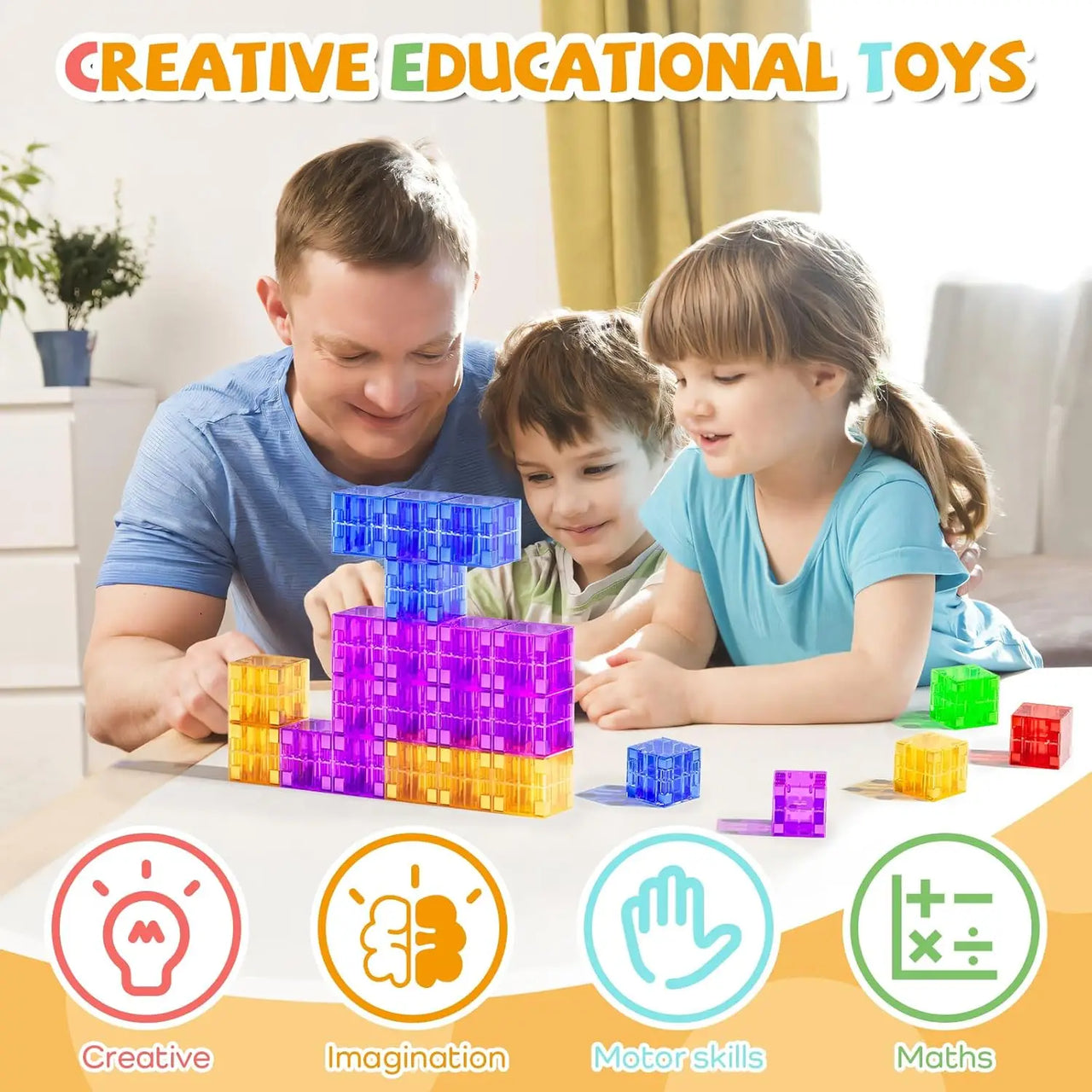 Magic Cubes - Fantasi & moro – magnetiske byggeklosser