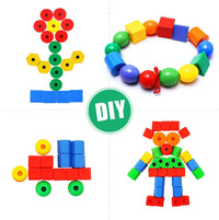 Thumbnail for Rainbow Lacing Beads – Fremmer finmotorikken - Regnbueperler med tråd