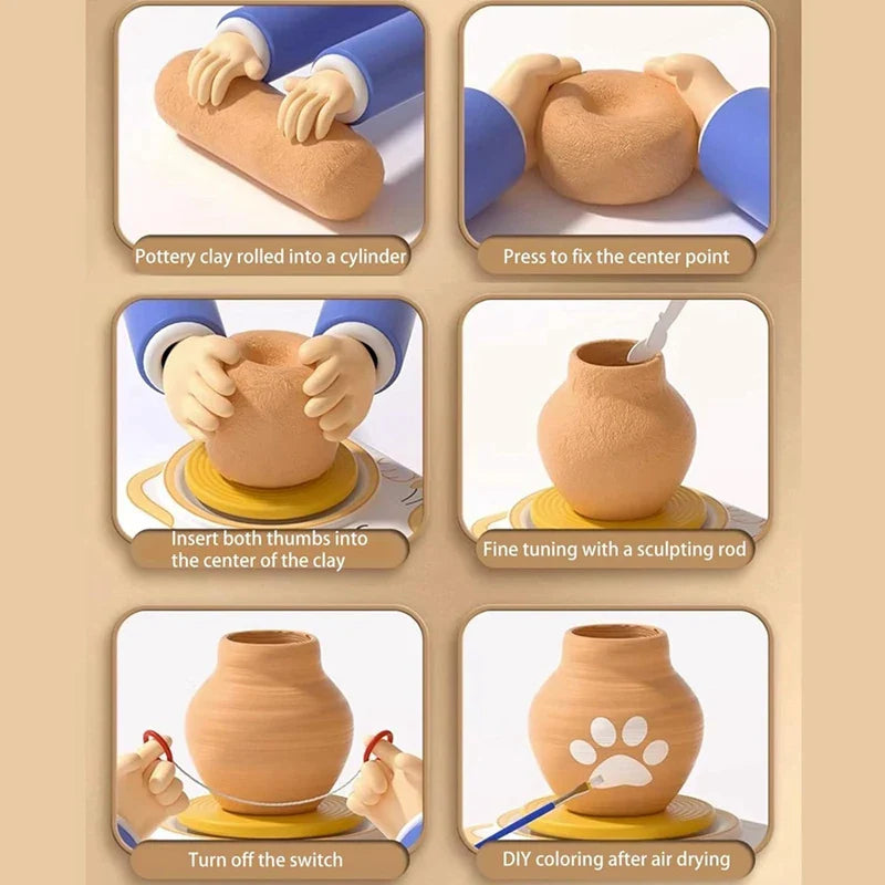 Pottery Set™ - Små kunstnere - Keramikk for barn