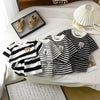 Kids Stripe Outfit – Trendy og komfortabelt – Sommerantrekk til barn