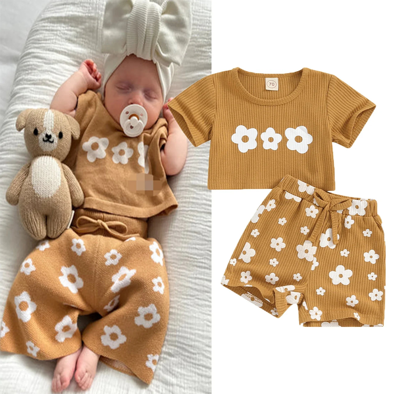 Mini Fashion™ - Komfortabelt og stilig - Sommersett for babyjenter