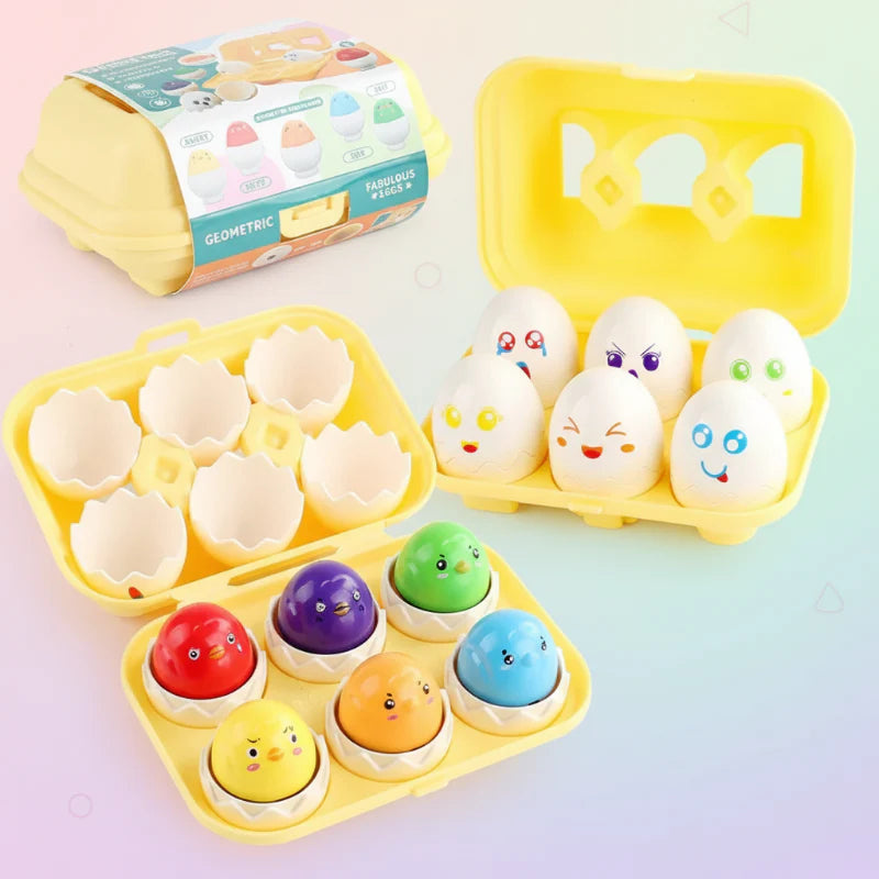 Montessori 3D Eggs Puzzle – En morsom påskeaktivitet – Eggesorteringsspill