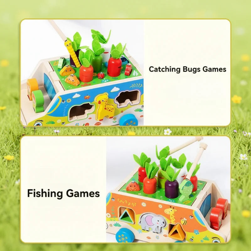 Montessori Animal Matching Toy – Lærerikt og interaktivt – Pussel-lekebil