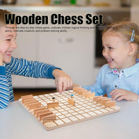 Thumbnail for Wooden Chess Puzzle Game – Strategi & tenkning – Brettspill