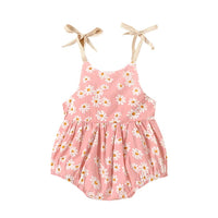 Thumbnail for Mini Fashion™ - Blomstrete babyromper - sommerdrakt til baby