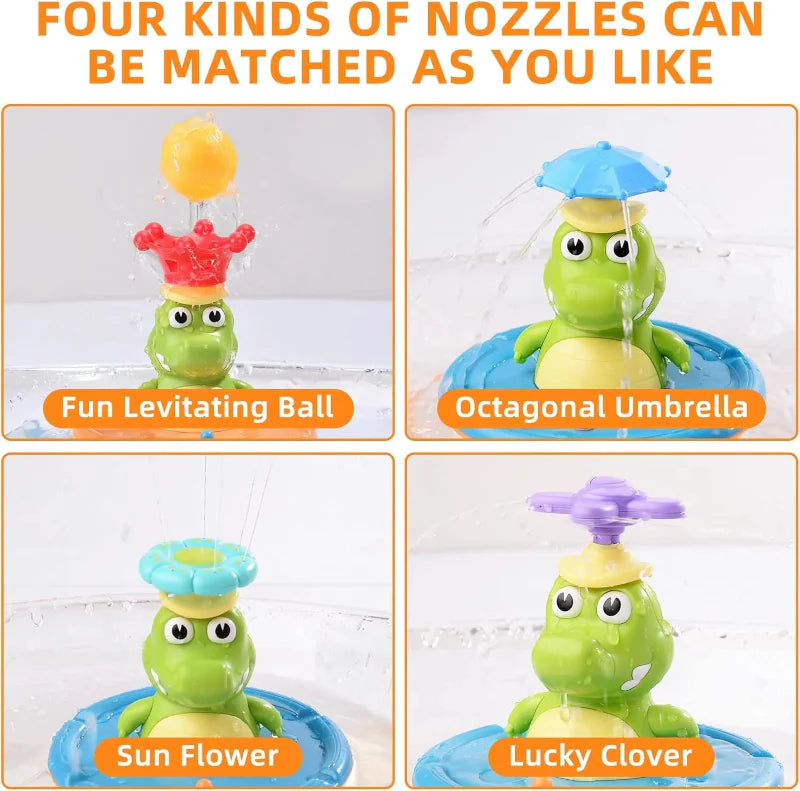 Light Up Crocodile Bath Toy – Interaktivt & vannmoro – Krokodil-fontene badeleker