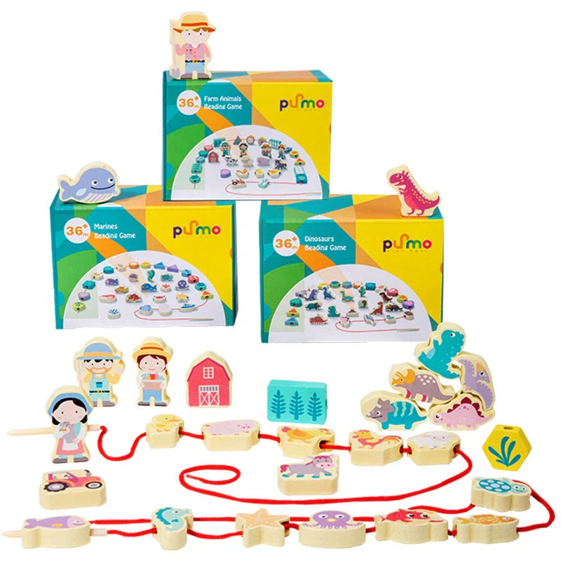 Lace & Thread™ – Stable- og tråkkespill - trå perler på rekke