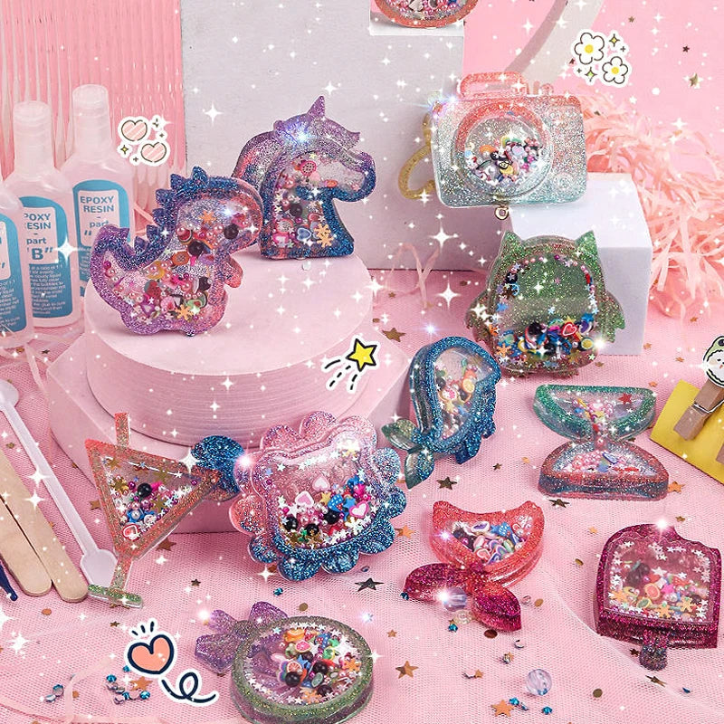 DIY Crystal Keychain Kit – Kreativt og lekent – Nøkkelring-håndverkssett