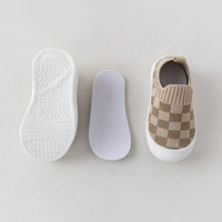 Thumbnail for Mini Fashion - Blokkert mønster - Fleksibel slip-on-sko