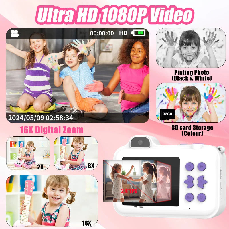 Instant Print Camera – Kreativt og interaktivt – Instant-kamera for barn