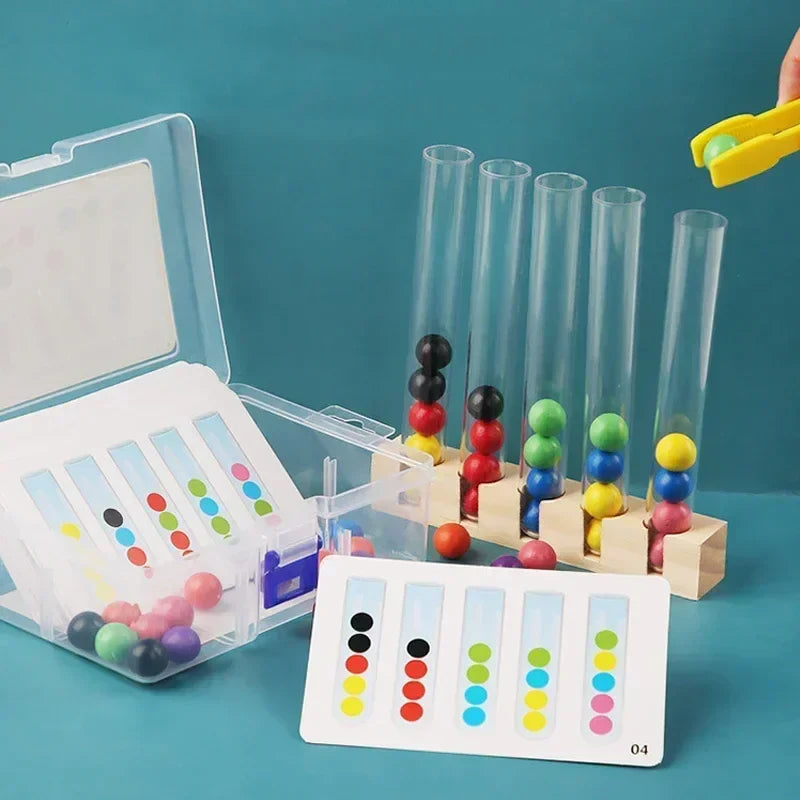 Tube Clip Beads™ - Smart Hjernetrim - Fargelæring og ferdighetsutvikling