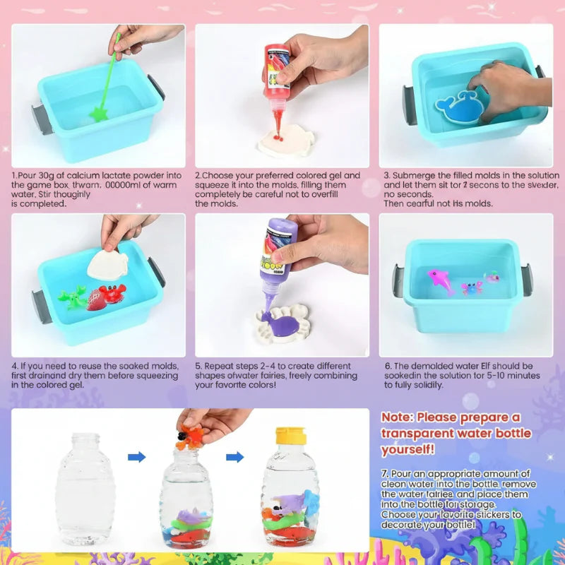 Magic Gel Water Beads – Kreativt & sanselig – Lekesett for å forme vann