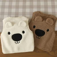 Thumbnail for Baby Bear Fleece Vest – Varm og myk – Barnetrøye med bjørnemotiv