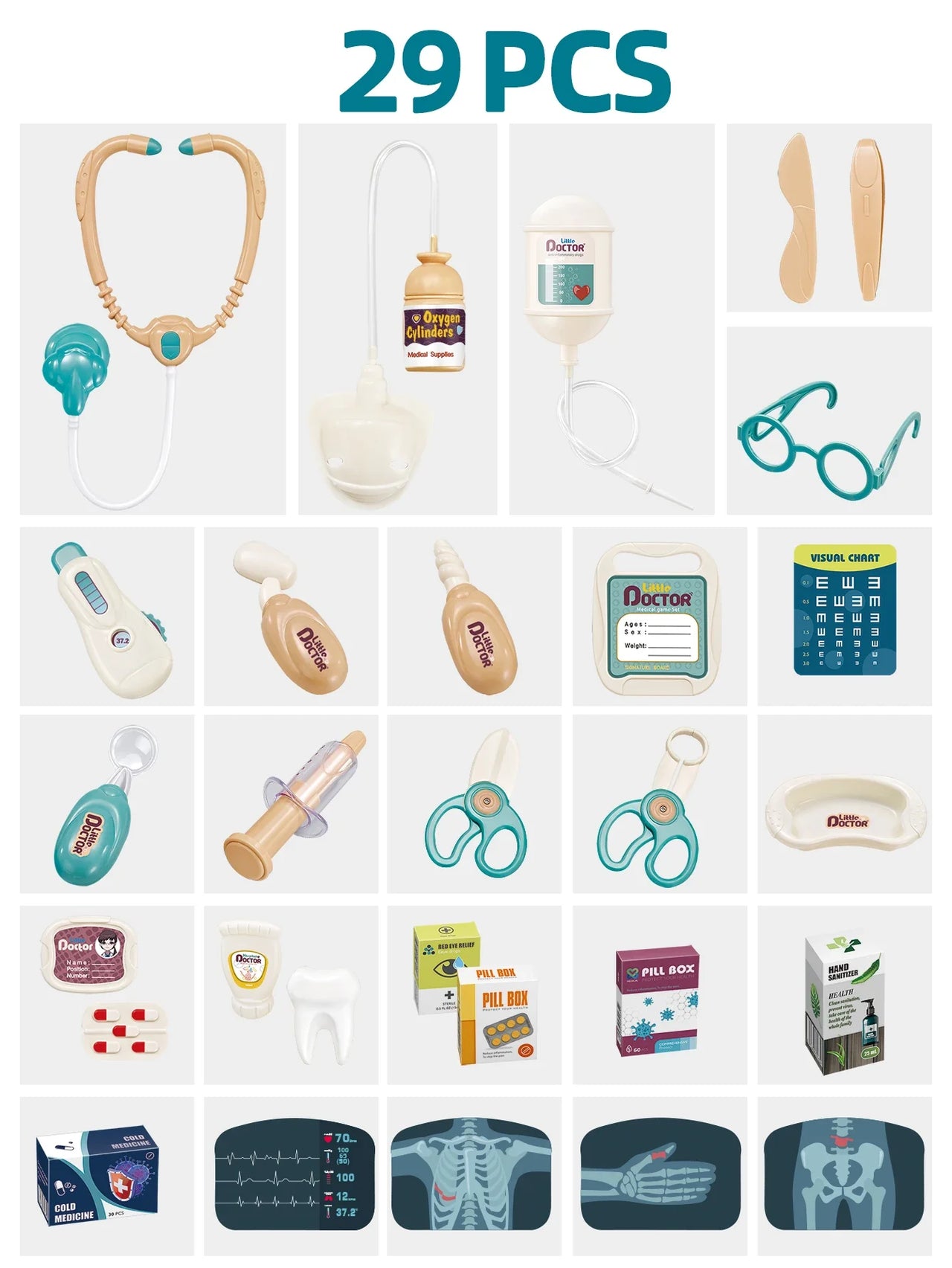 Mini Medic - Forsiktig og smart - Lekesett med legekjerre