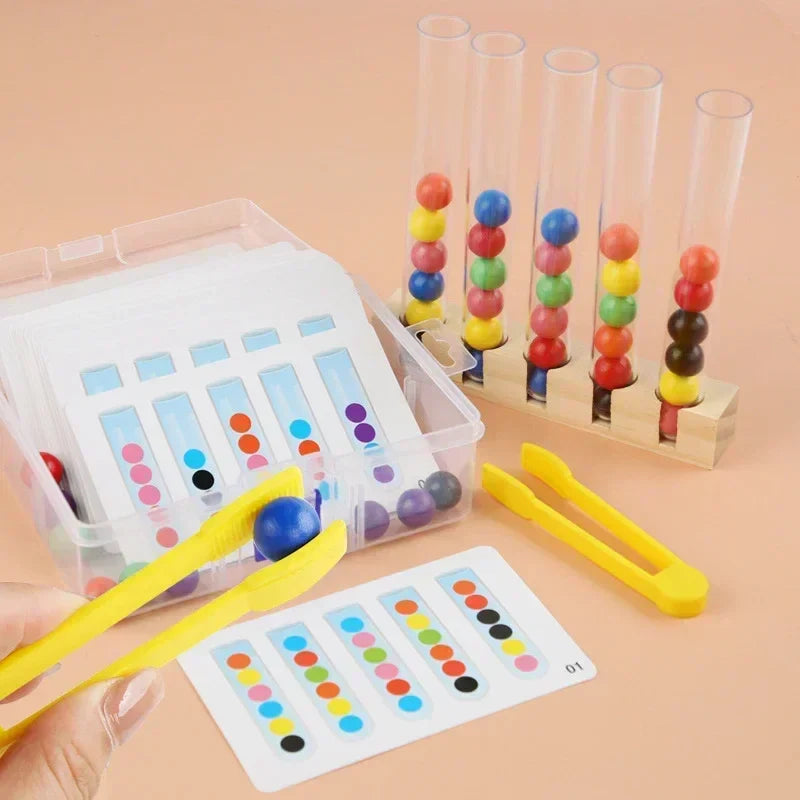 Tube Clip Beads™ - Smart Hjernetrim - Fargelæring og ferdighetsutvikling