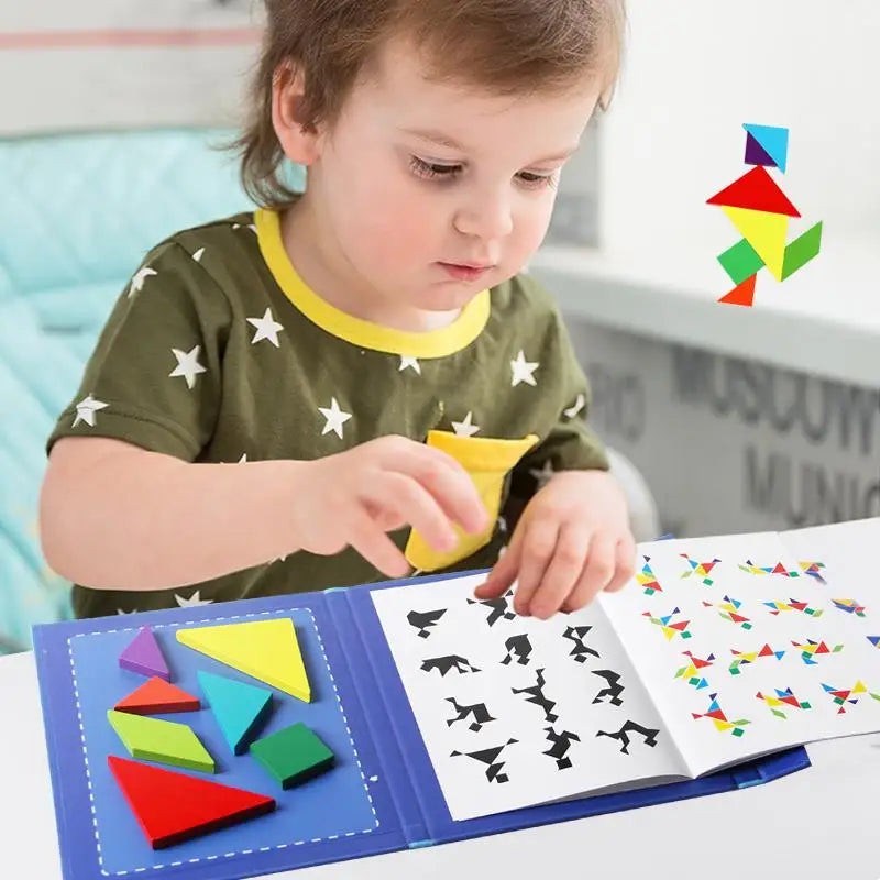 Woods™ - Oppmuntre til logisk tenkning - Tangram-puslespill i tre
