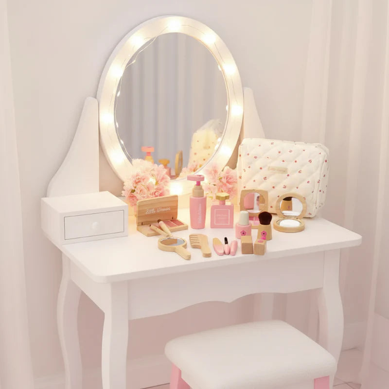 Wooden Makeup Play Set – Kreativitet og rollespill – Sminkesett i tre