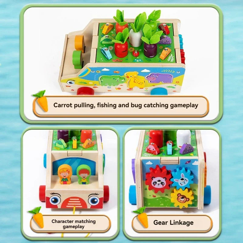 Montessori Animal Matching Toy – Lærerikt og interaktivt – Pussel-lekebil