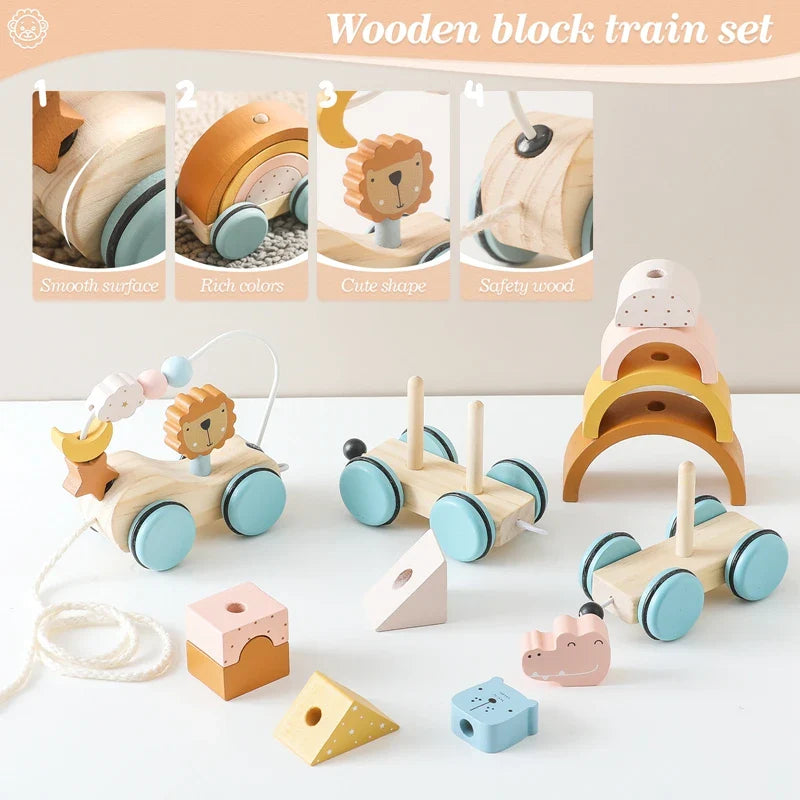 Lunar Train™ - Drømmetog - Stableleker i tre