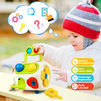 Thumbnail for Montessori Busy Cube™ – Praktisk på farten - Sensorisk kube