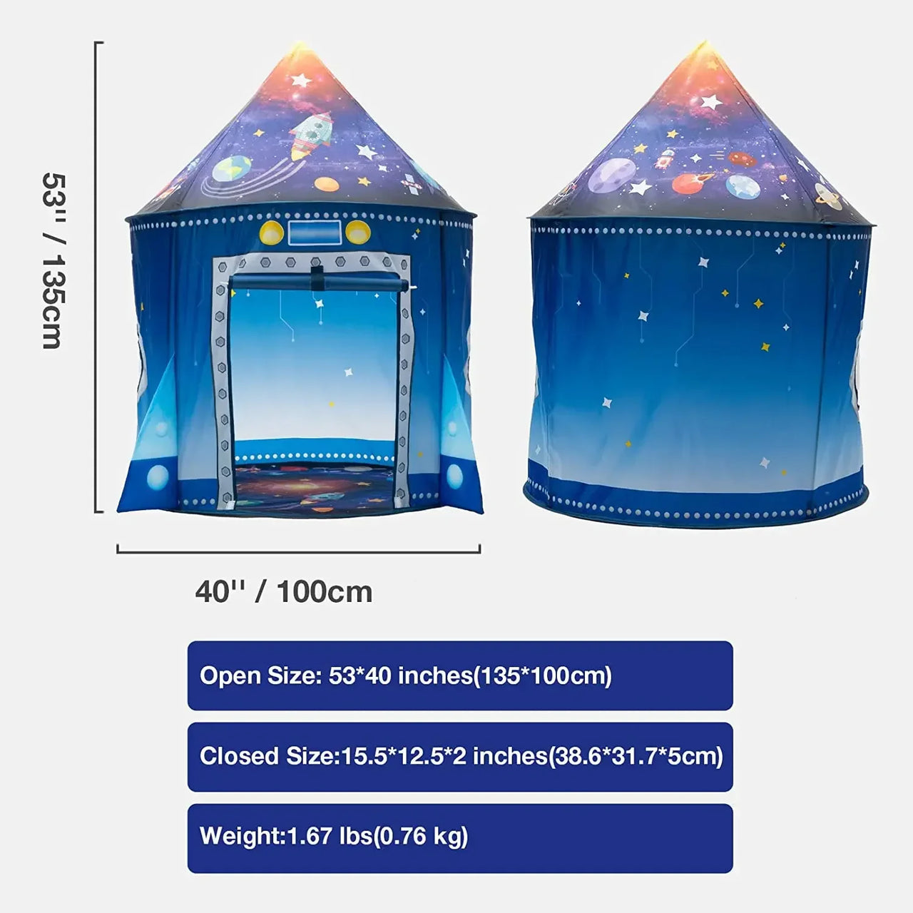 Rocket Ship Tent™ – Pop-up telt – Eventyr i verdensrommet