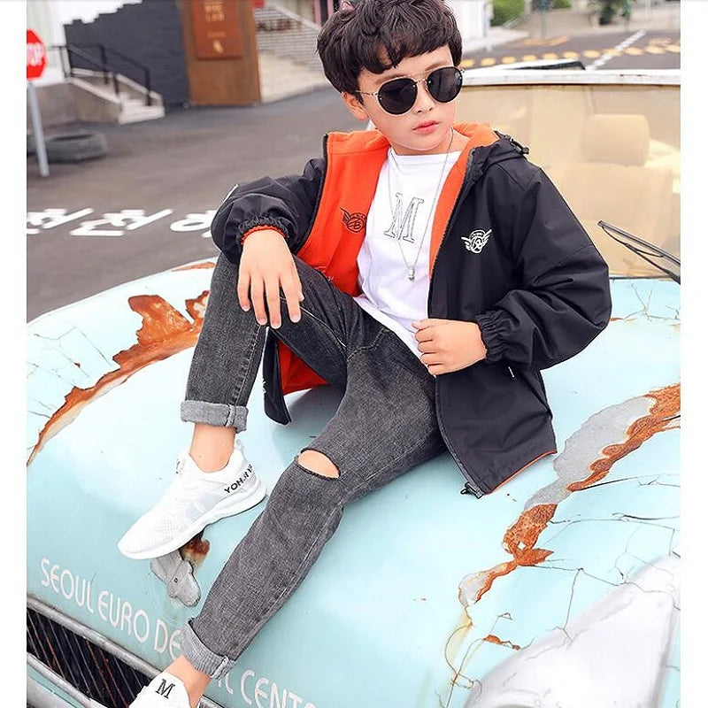 Reversible Kids Jacket – Vanntett og vindtett – Lett jakke