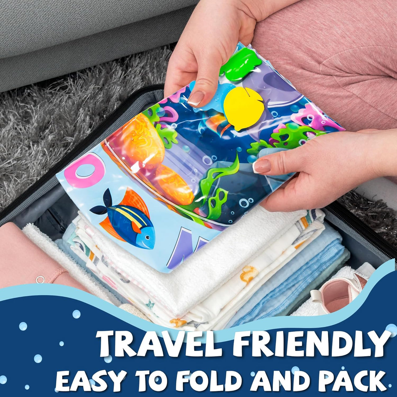 TinyWave – Munter & utviklende – Sensorisk vannmatte for babyer